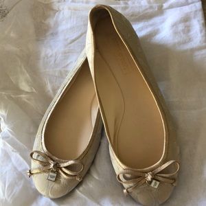 Coach 💚 Poppy canvas flats